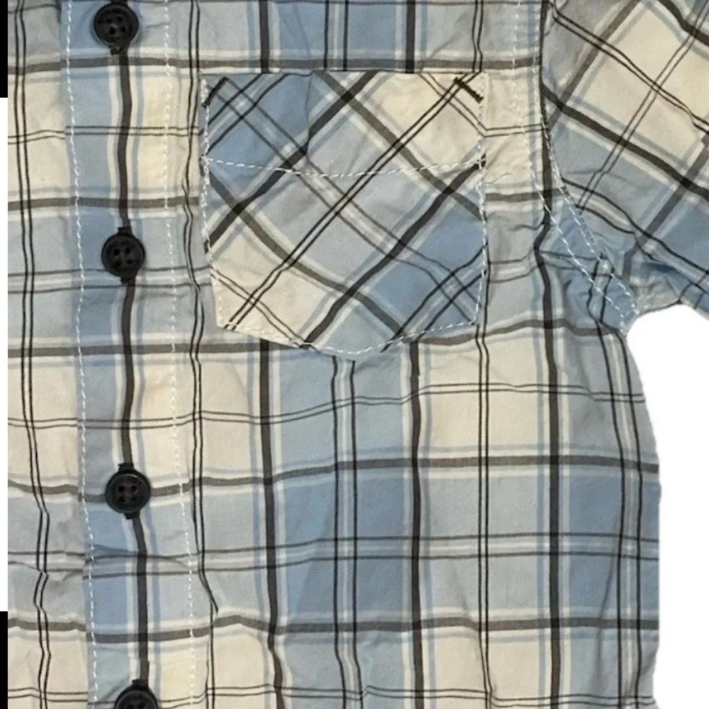 Primark Boys Size 2-3 Blue Plaid/Dinosaur Sweater & Cap Bundle